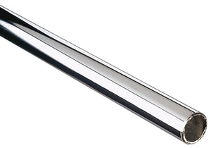 Häfele 801.56.235 Round Closet Rod, KV 750 1 Series, Ø27 mm (1 1/16"), Steel, 8' length