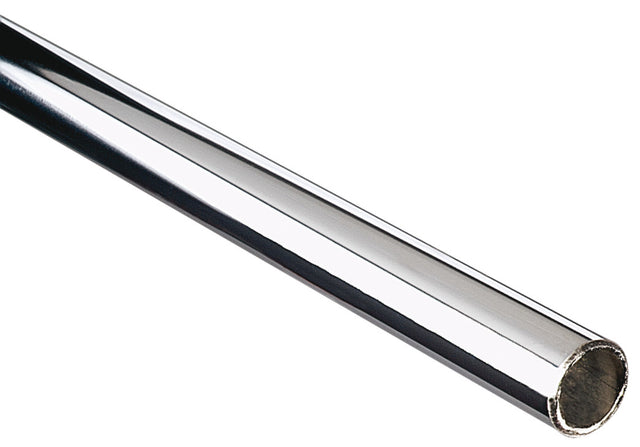 Häfele 801.56.235 Round Closet Rod, KV 750 1 Series, Ø27 mm (1 1/16"), Steel, 8' length