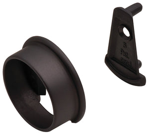 Häfele 801.43.348 TAG - Round Closet Rod with Supports, Synergy Elite Collection, Clear protective insert, Black, 35 3/4"