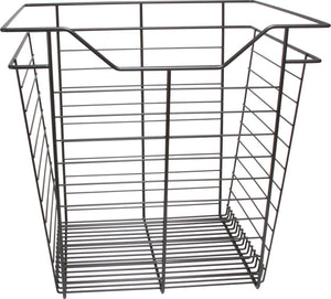 Häfele 547.38.258 Wire Closet Basket, with Full Extension Slides, Chrome-plated, 16" x 17" x 17", with zinc-plated 16" slides