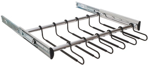 Häfele 805.58.633 TAG - 18 Hanger Pants Rack Pull-out, Synergy Collection, 24" Length, With full extension slide, Matte nickel