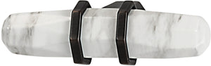 Häfele 133.53.034 T-Knob, Carrione, Zinc, Marbleized white/oil-rubbed bronze