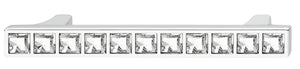 Häfele 103.29.712 Bar Pull, Art Deco/Glam, Zinc & Crystal, 128 mm (5 1/16") CTC