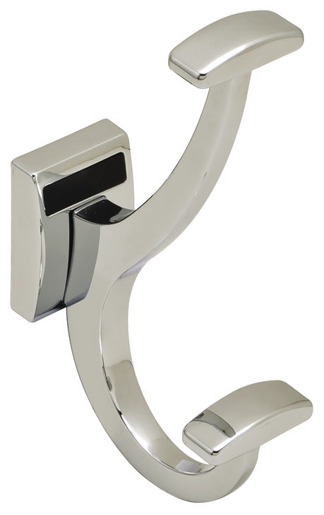 Häfele 807.69.231 TAG - Wall Mounted Hook, Synergy Elite, Double Prong, (1 1/16 x 2 3/4") Polished chrome