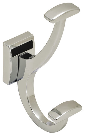 Häfele 807.69.630 TAG - Wall Mounted Hook, Synergy Elite, Double Prong, (1 1/2 x 3 5/8") Matte nickel