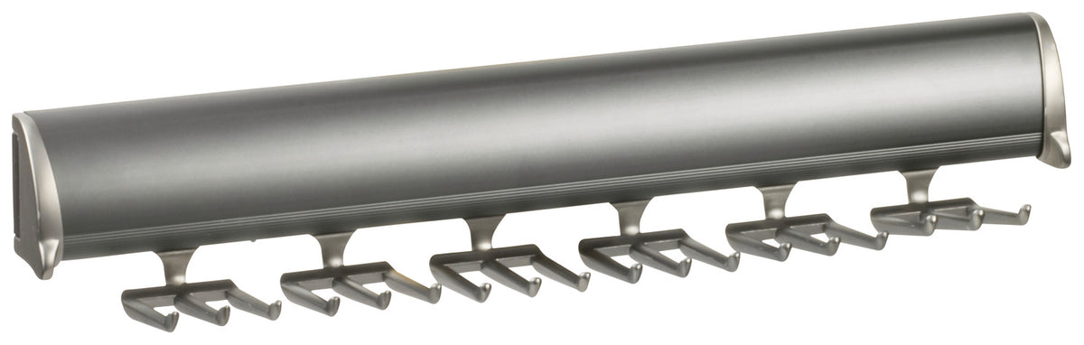 Häfele 807.67.503 TAG - Tie Rack, Synergy Elite Collection, 18 Hook, 13 7/8", With full extension slide, Black
