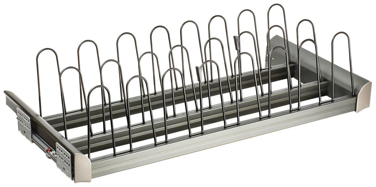 Häfele 807.77.674 TAG - Pull-Out Shoe Organizer, ENGAGE, Matte nickel, 36"