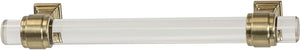 Häfele 133.53.140 Bar Pull, Glacio, Zinc Alloy & Acrylic, Satin nickel, 96 mm (3 3/4") CTC