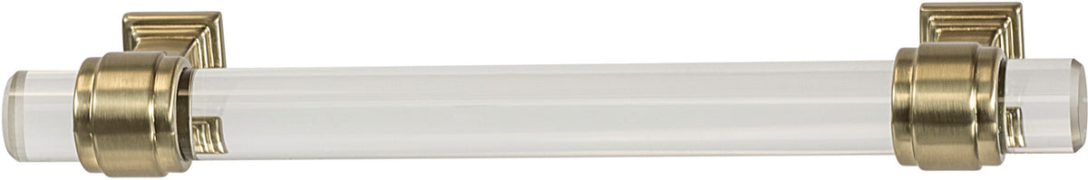 Häfele 133.53.040 Bar Pull, Glacio, Zinc Alloy & Acrylic, Polished nickel & clear, 160 mm (6 5/16") CTC