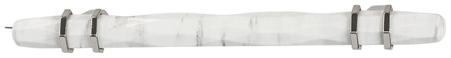 Häfele 133.53.103 Bar Pull, Carrione, Zinc, Marbleized white/polished nickel, 160 mm (6 5/16") CTC