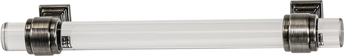 Häfele 133.53.040 Bar Pull, Glacio, Zinc Alloy & Acrylic, Polished nickel & clear, 160 mm (6 5/16") CTC