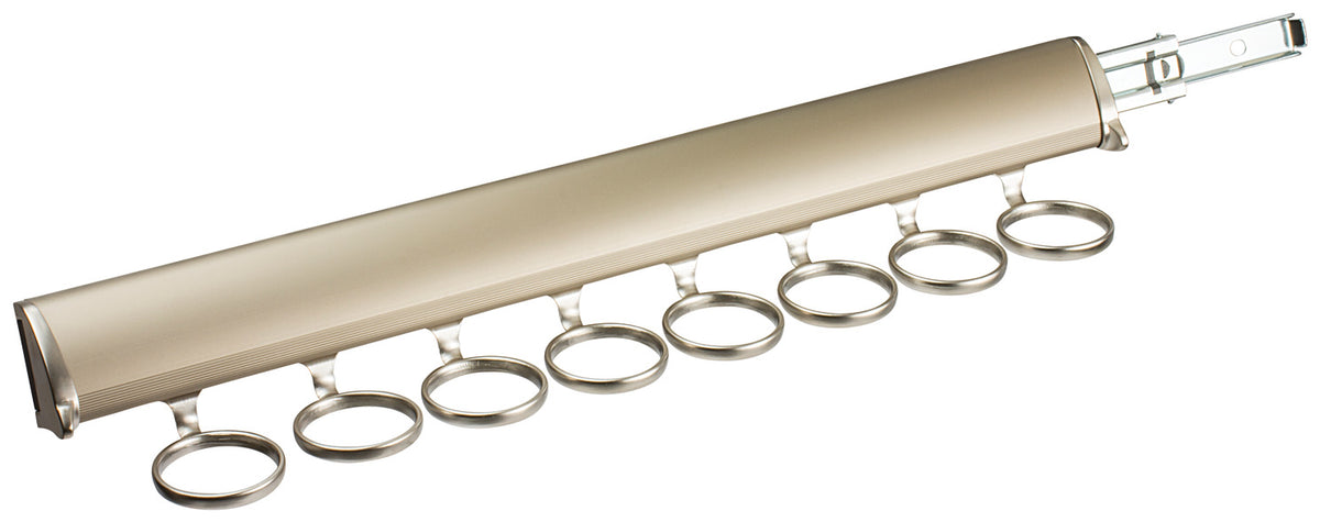 Häfele 807.67.525 TAG - Scarf Rack, Synergy Elite Collection, 8 Hook, 17 7/8", With full extension slide, Black