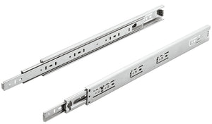 Häfele 432.21.983 Ball bearing runners, Matrix Runner BB A45, full extension, steel, side mounted, With hold-in device for holding in closed position, Zinc; 400 mm length