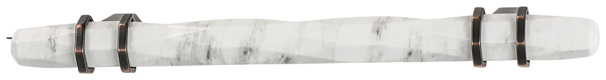 Häfele 133.53.095 Bar Pull, Carrione, Zinc, Marbleized white/black bronzed, 96 mm (3 3/4") CTC