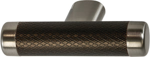 Häfele 133.50.710 Amerock - T-Knob, Esquire, Zinc & Stainless Steel, satin nickel & oil-rubbed bronze
