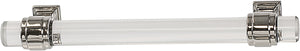 Häfele 133.53.040 Bar Pull, Glacio, Zinc Alloy & Acrylic, Polished nickel & clear, 160 mm (6 5/16") CTC