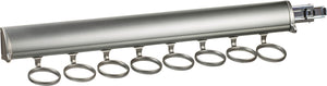 Häfele 807.67.625 TAG - Scarf Rack, Synergy Elite Collection, 8 Hook, 17 7/8", With full extension slide, Matte nickel