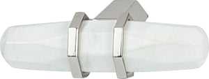 Häfele 133.53.098 T-Knob, Carrione, Zinc, Marbleized white/gold champagne