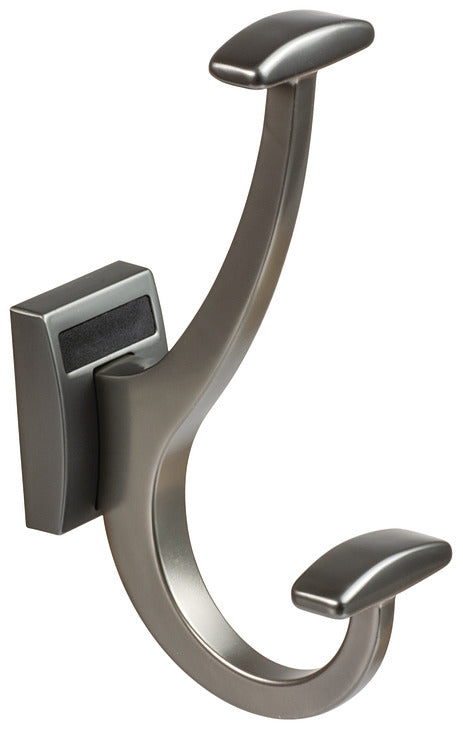 Häfele 807.69.630 TAG - Wall Mounted Hook, Synergy Elite, Double Prong, (1 1/2 x 3 5/8") Matte nickel