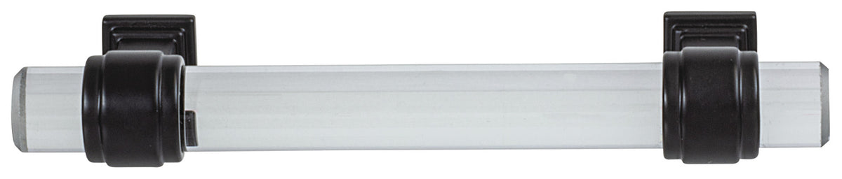 Häfele 133.53.142 Bar Pull, Glacio, Zinc Alloy & Acrylic, Satin nickel, 160 mm (6 5/16") CTC