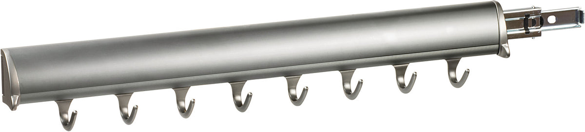 Häfele 807.67.315 TAG - Belt Rack, Synergy Elite Collection, 8 Hook, 17 15/16", With full extension slide, Slate