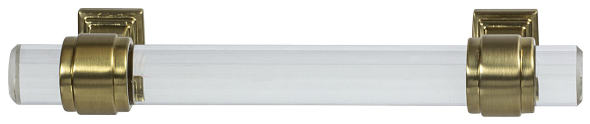 Häfele 133.53.129 Bar Pull, Glacio, Zinc Alloy & Acrylic, Black bronzed & clear, 160 mm (6 5/16") CTC