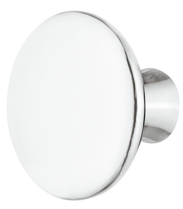 Häfele 155.02.240 Knob, Modern, Zinc alloy, Polished chrome plated, Ø30 mm (1 3/16")