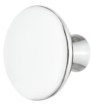 Häfele 155.02.240 Knob, Modern, Zinc alloy, Polished chrome plated, Ø30 mm (1 3/16")