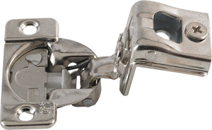 Häfele 348.90.015 Grass - Concealed Face Frame Hinge, TEC Wrap Around, 108° Opening Angle, Soft-Close, 1-1/4" Overlay, Screw-on; Model 04547A-15