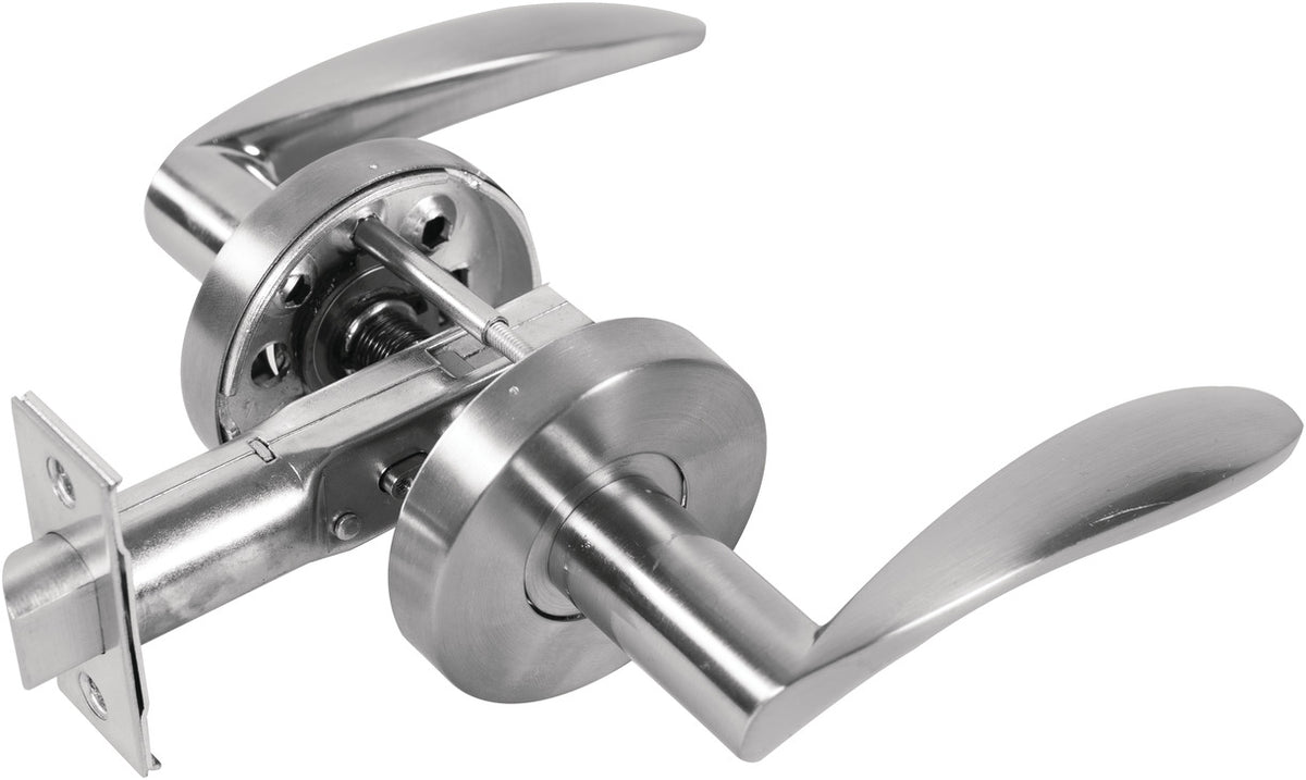 Häfele 911.79.863 Tubular Lock, Standard Deadbolt Function, 3000 Series, Privacy function; 619 satin nickel (US15)