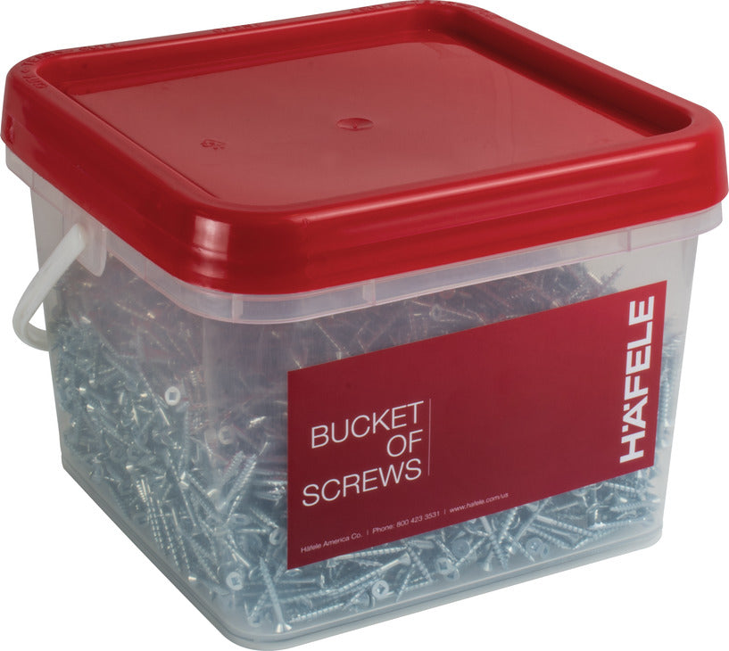 Häfele 010.22.955 Zip-R Screw, Flat Countersunk Head, #2 Square Drive, with Nibs, #6 x 1 1/2", Partial, Zinc, Bulk (6,000/bx); alternative for 010.22.949