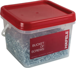 Häfele 010.72.966 Zip-R Screw, Flat Countersunk Head, #2 Square Drive, with Nibs, #8 x 1", Full Thread, Zinc, (1,000/bx)