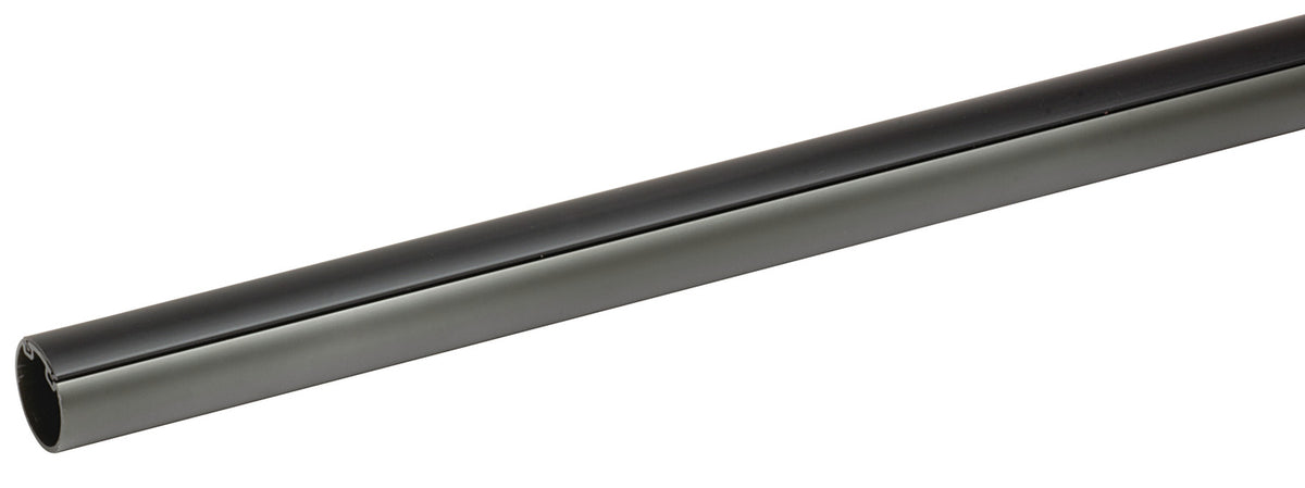 Häfele 801.42.467 TAG - Round Closet Rod with Supports, Synergy Elite Collection, Clear protective insert, Matte aluminum, 29 3/4"