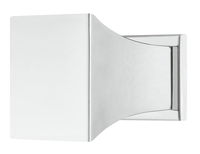 Häfele 110.35.390 Knob, Arco, with Backplate, Zinc Alloy, (1 3/16" x 1 3/16") 30 x 30 mm, Polished chrome
