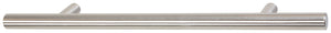 Häfele 100.45.124 Bar Pull, Hollow, Matte Stainless Steel, 224 mm (8 13/16") CTC