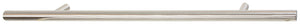 Häfele 100.45.124 Bar Pull, Hollow, Matte Stainless Steel, 224 mm (8 13/16") CTC