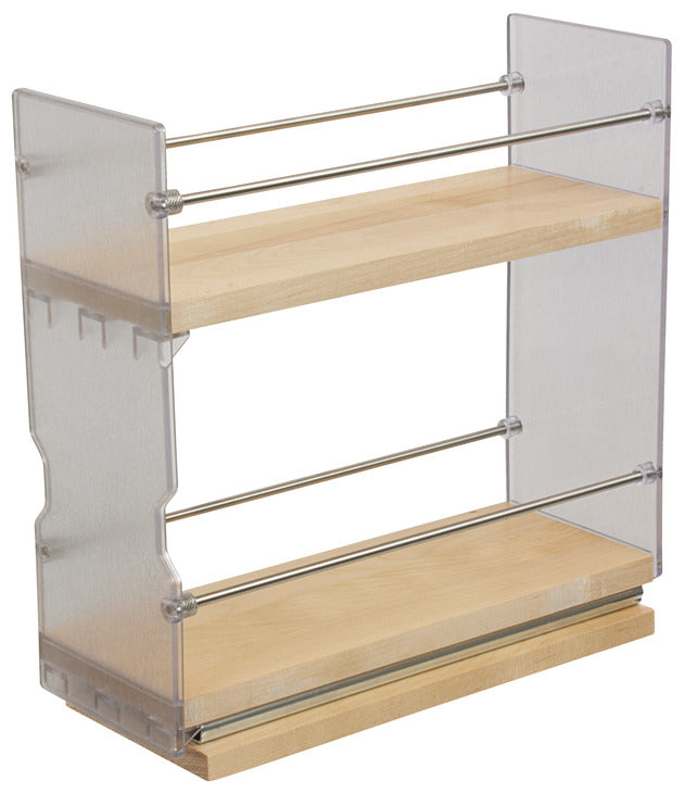 Häfele 545.06.152 Individual Pull-Out Spice Rack, Wooden Cabinet Accessory, Width x Height: 102 mm (4") x 273 mm (10 3/4")