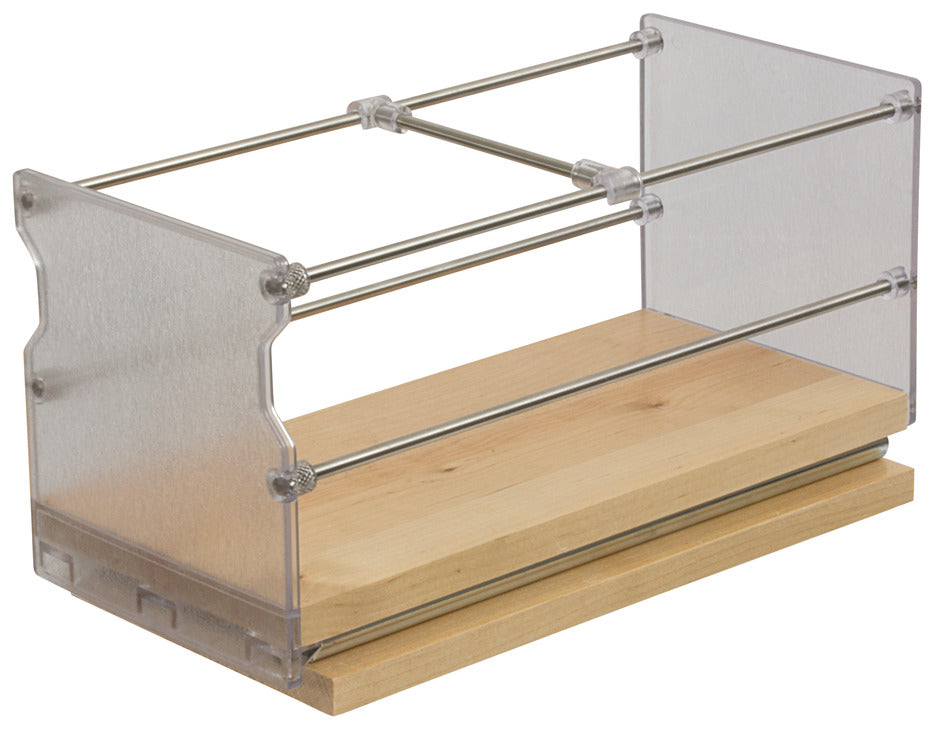Häfele 545.06.153 Individual Pull-Out Spice Rack, Wooden Cabinet Accessory, Width x Height: 127 mm (5") x 146 mm (5 3/4")