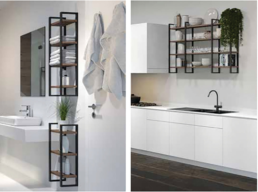 Häfele 793.20.303 Kesseböhmer - Ladders, 320 mm depth, YouK Shelf System, Height: (59") 1500 mm, black