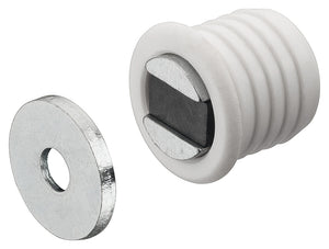 Häfele 246.19.702 Magnetic Catch, 2.5–3.5 kg Pull, for 13.6 mm Drill Hole, For press fitting, White