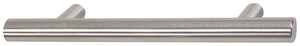 Häfele 100.45.124 Bar Pull, Hollow, Matte Stainless Steel, 224 mm (8 13/16") CTC