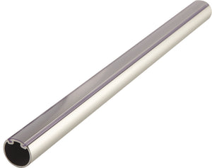 Häfele 801.42.656 TAG - Round Closet Rod with Supports, Synergy Elite Collection, Clear protective insert, Matte nickel, 23 3/4"