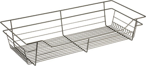 Häfele 547.38.858 Wire Closet Basket, with Full Extension Slides, Matte gold (powder-coated), 16" x 17" x 17", with zinc-plated 16" slides