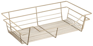 Häfele 547.40.216 Wire Closet Basket, with Full Extension Slides, Chrome-plated, 12" x 23" x 11", with zinc-plated 12" slides