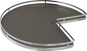 Häfele 541.11.153 Kesseböhmer - Super Susan, Three Quarter Revolving Shelf, Arena Plus, Chrome/maple, Ø32"