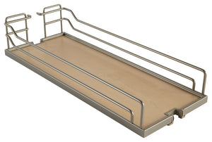 Häfele 546.63.115 Tray Set, for Dispensa Pantry or Dispensa BPO, Arena Style, Chrome/maple, width 17", 2 trays