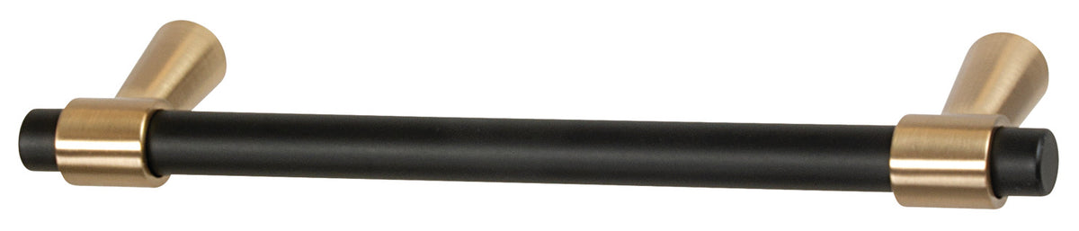 Häfele 133.53.347 Bar Pull, Mergence, Zinc, Matte black/champagne bronze, 96 mm (3 3/4") CTC