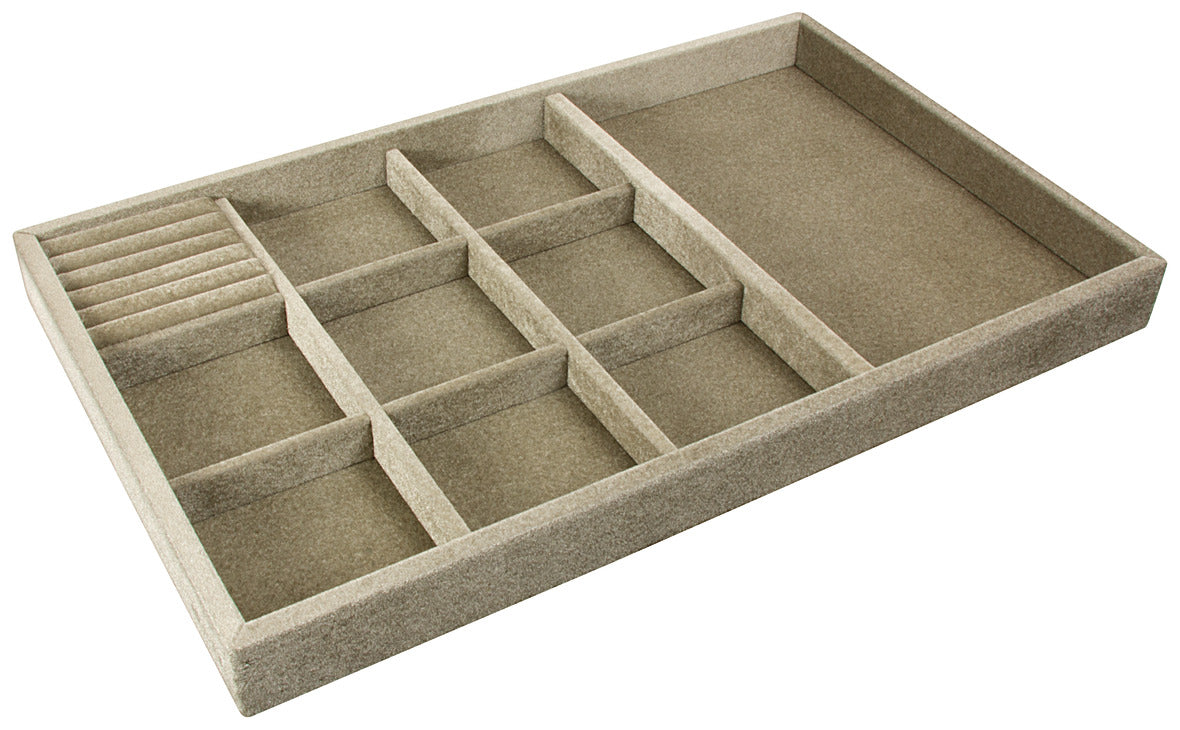 Häfele 811.03.980 Jewelry Tray, 2" Depth Velvet, Silver