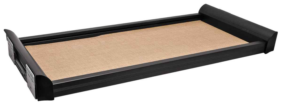 Häfele 807.77.704 TAG - Pull-Out Shelf, ENGAGE, Matte nickel and beach fabric, 36"