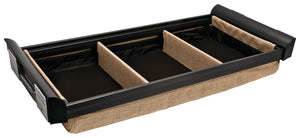 Häfele 807.77.012 TAG - Divided Lingerie Drawer, ENGAGE, Matte aluminum with slate fabric, 24" width